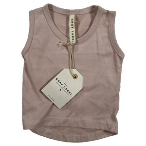 Gray Label Baby 0/6 Months Rose Pink Briar Organic Cotton Tank Top New